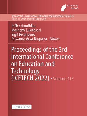 cover image of Proceedings of the 3rd International Conference on Education and Technology (ICETECH 2022)